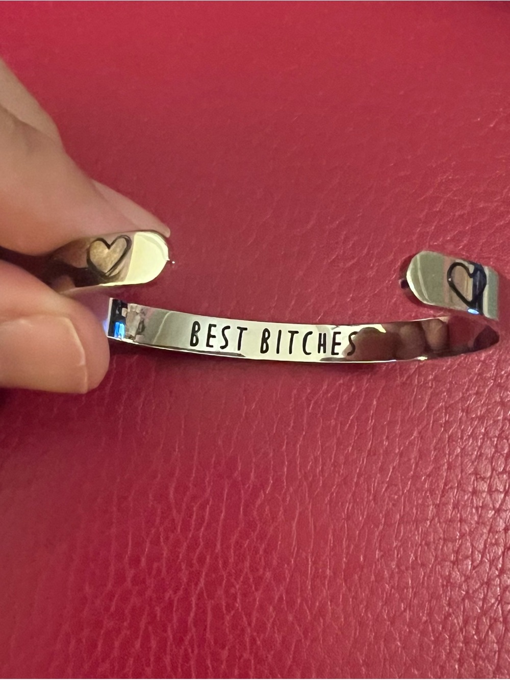 💕 “Best Bitches” Cuff Bracelet Silver-Tone #bigsis #littlesis
